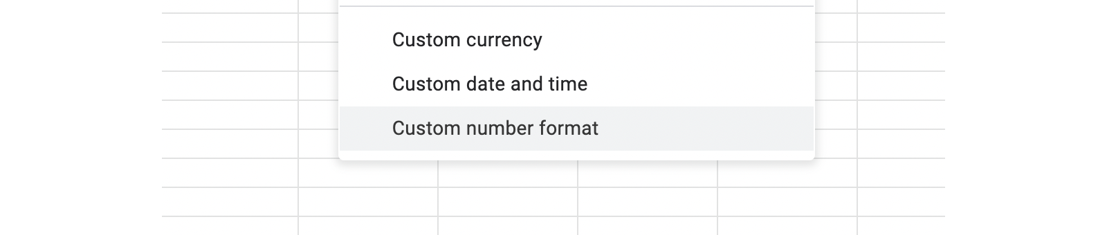 Custom number format