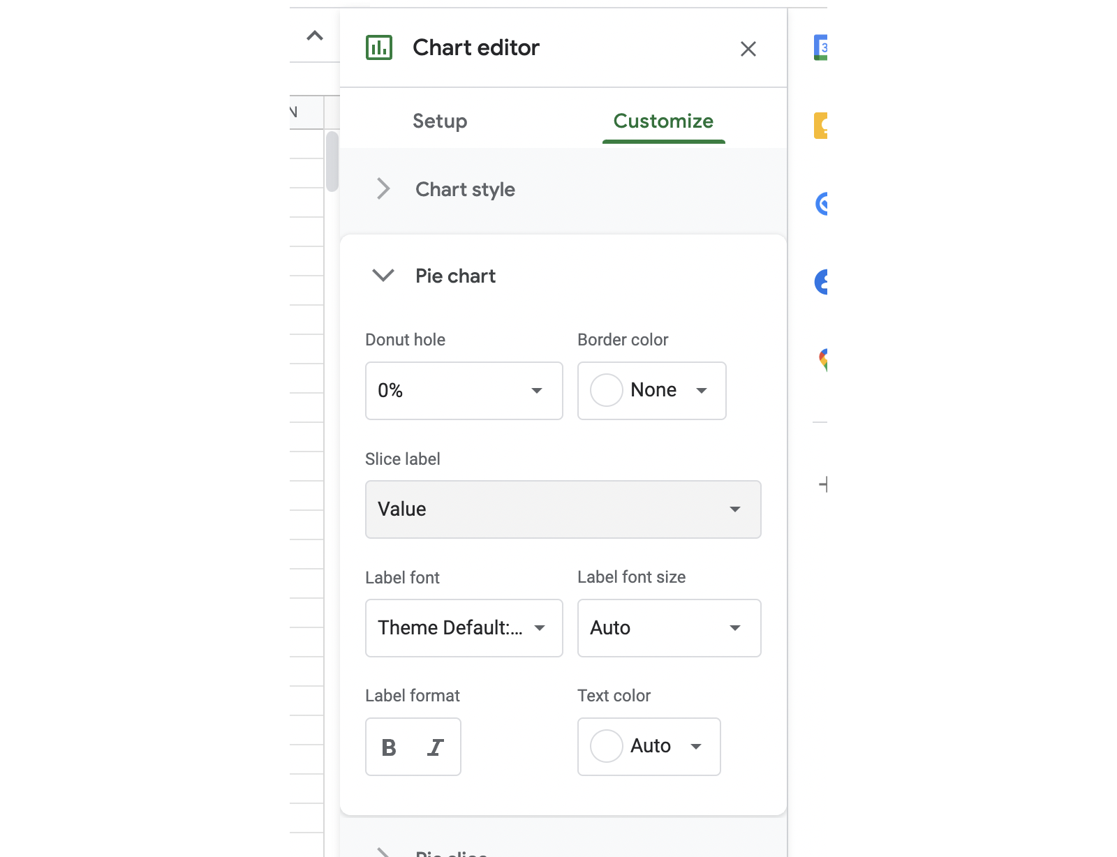 Customize slice label