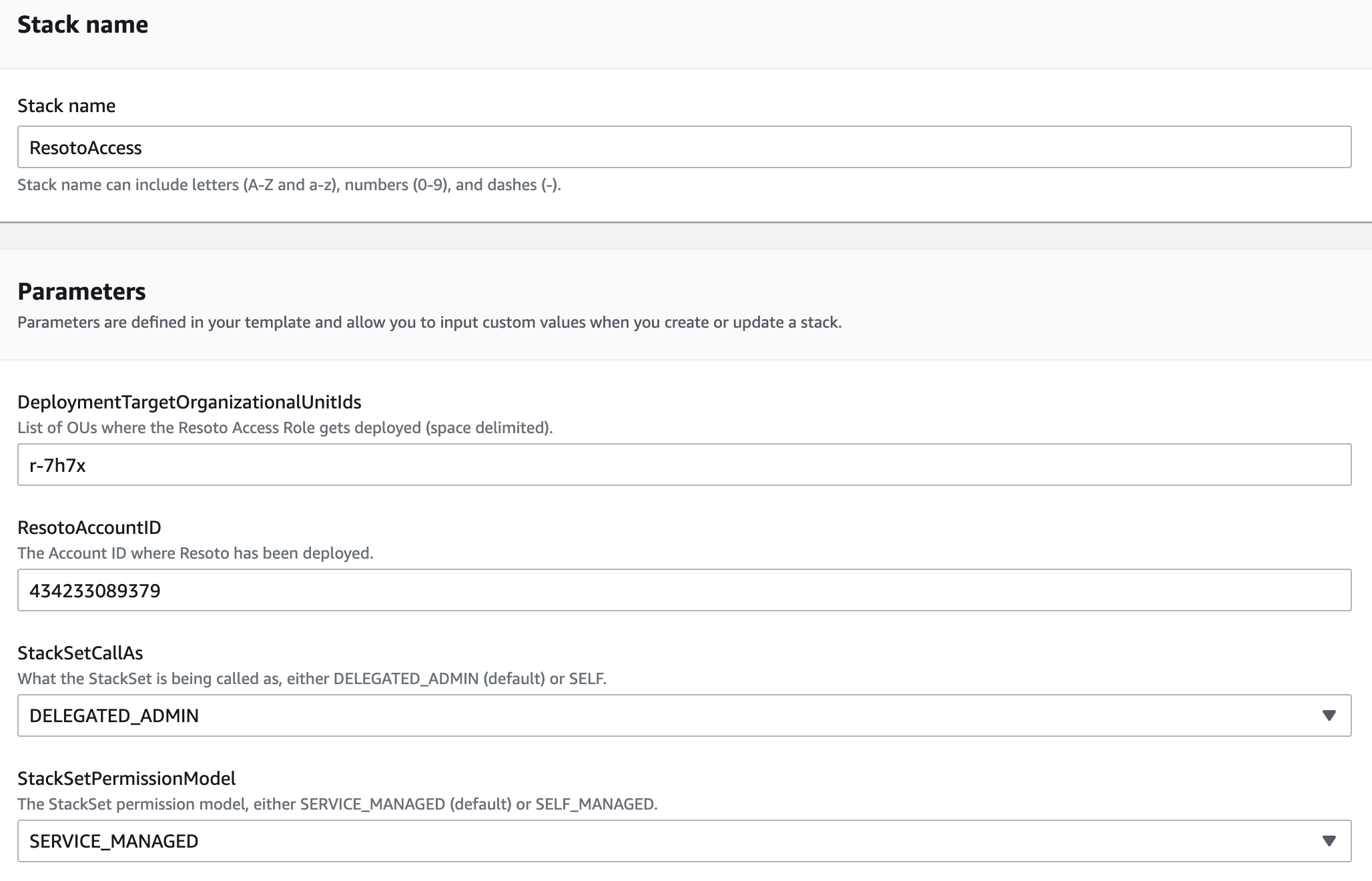 Stack Configuration