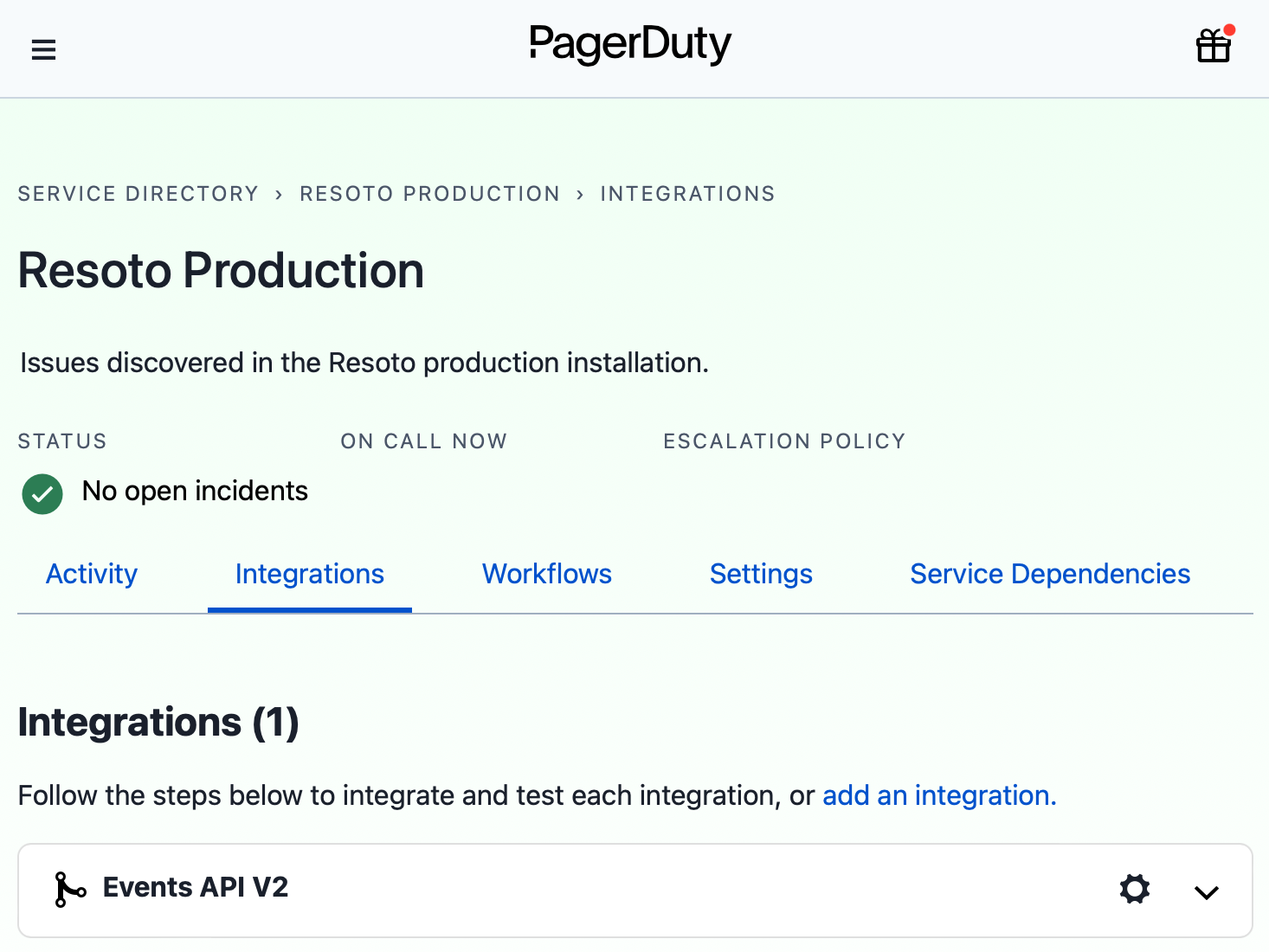 PagerDuty Integration